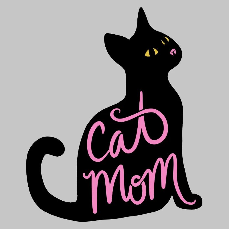 Cat Mom Neon Script
