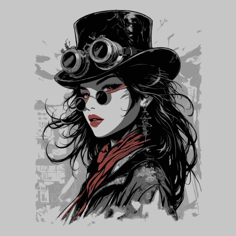 Steampunk Diva mit Goggles