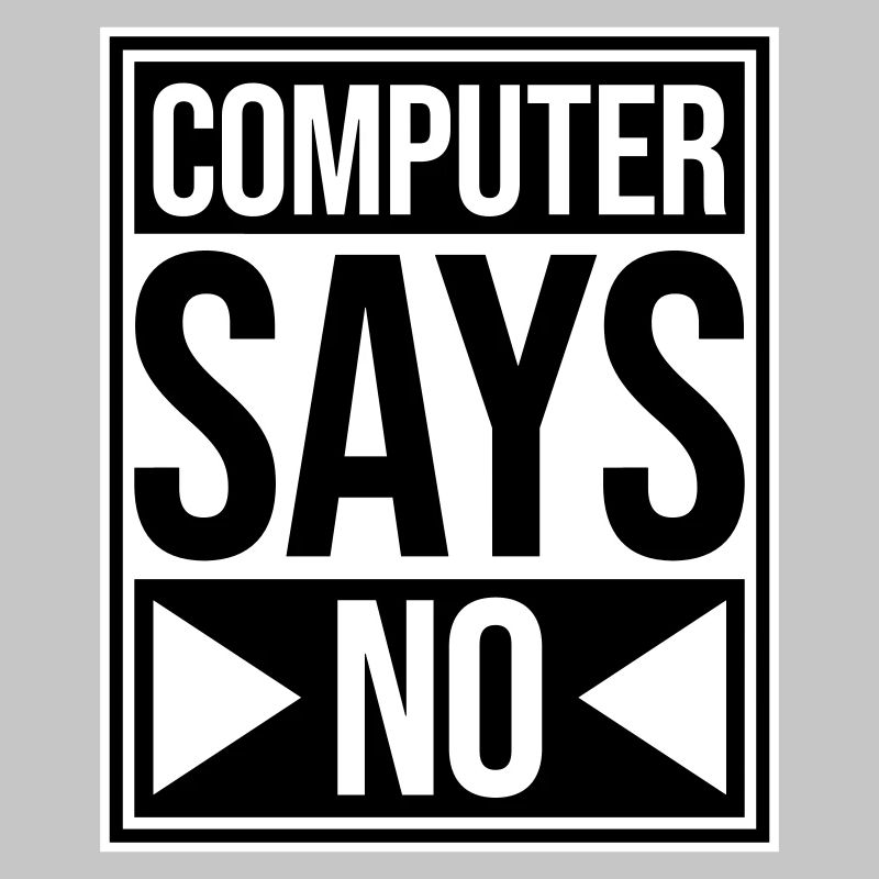 L’ordinateur dit pas de technique drôle de nerd programmeur