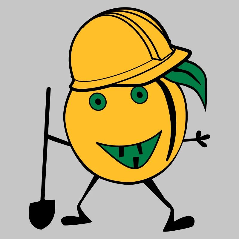 Orangen Bauarbeiter