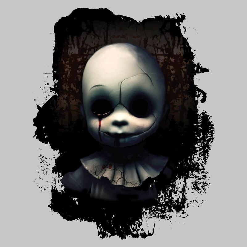 Broken doll face