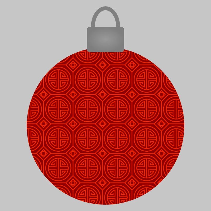 Rotes Rundmuster Weihnachtskugel