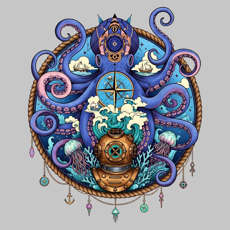 Nautical Squid Compass