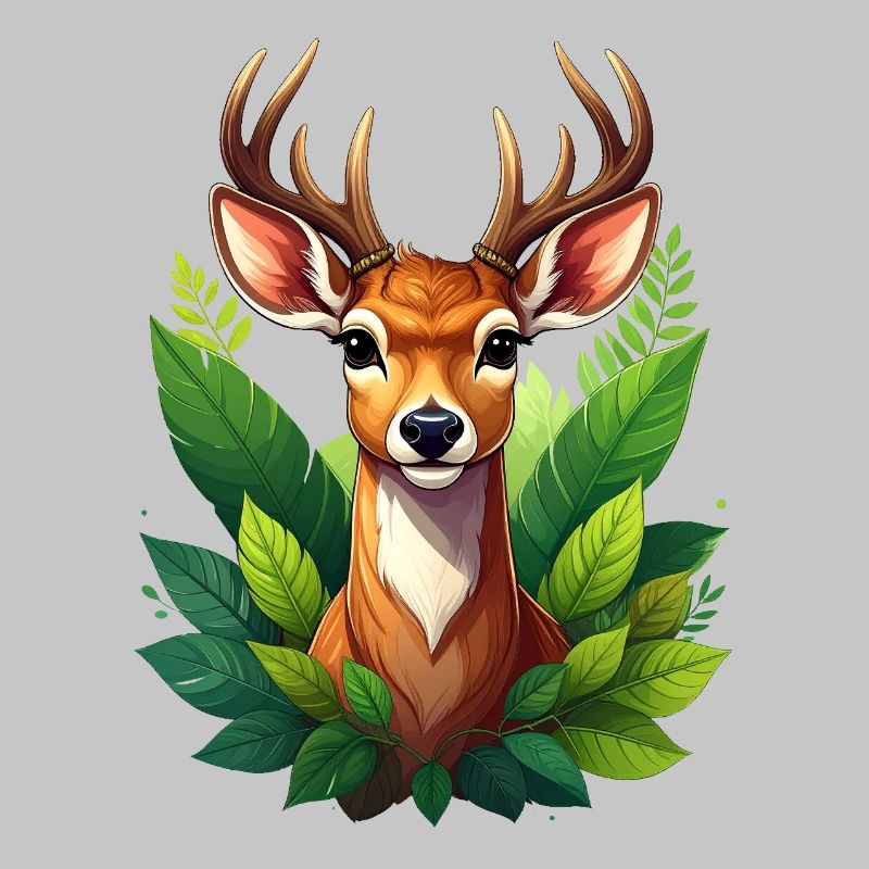 Ein Reh oder Hirsch im Wald