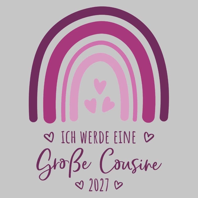 Ich werde eine Große Cousine 2027 Boho Regenbogen