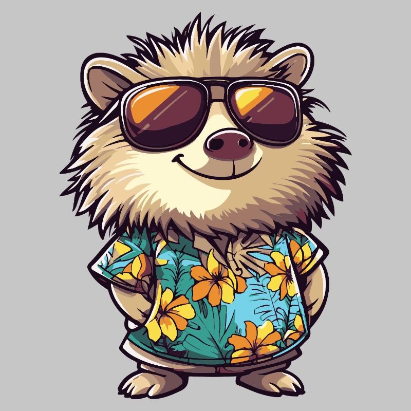 Igel Comic Urlaub