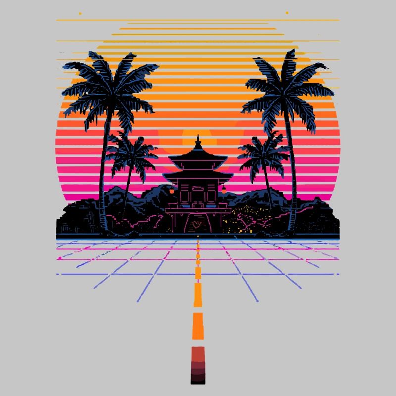 Design esthétique Vaporwave Synthwave Retro Pixel