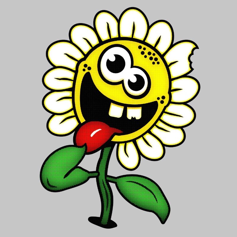 Drôle de fleur heureuse / fleur folle