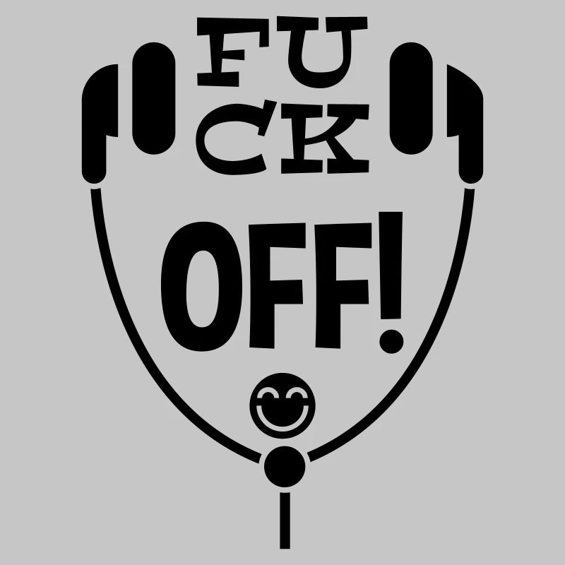 Humorous Headphone Artwork Featuring Unique Text a