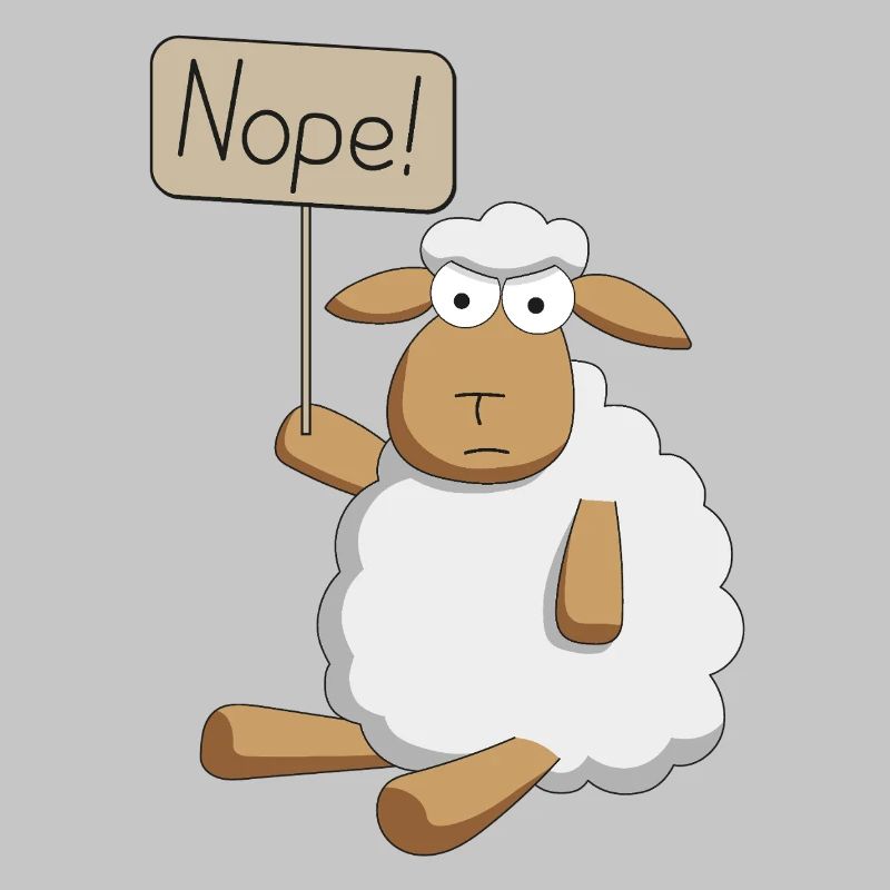 Nope! - protesting sheep