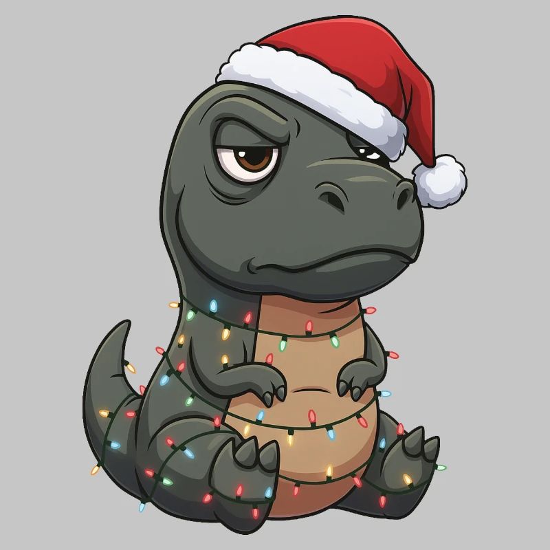 Grumpy Dino Santa Claus Clumsy Santa Gesche