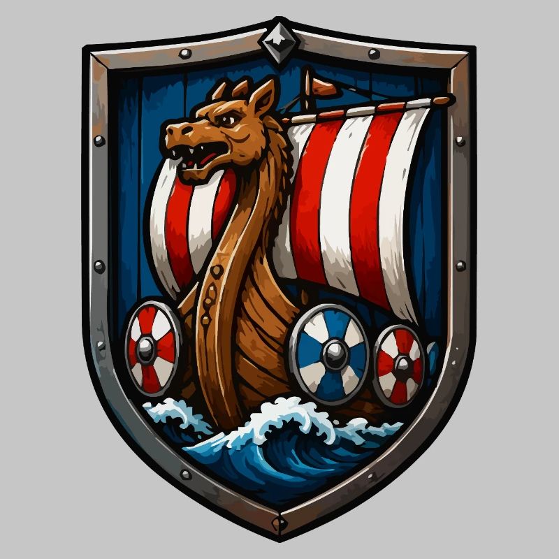Wikinger Drachenboot Schild