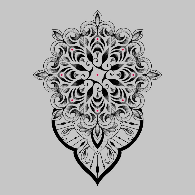 Mandala graphique dot work