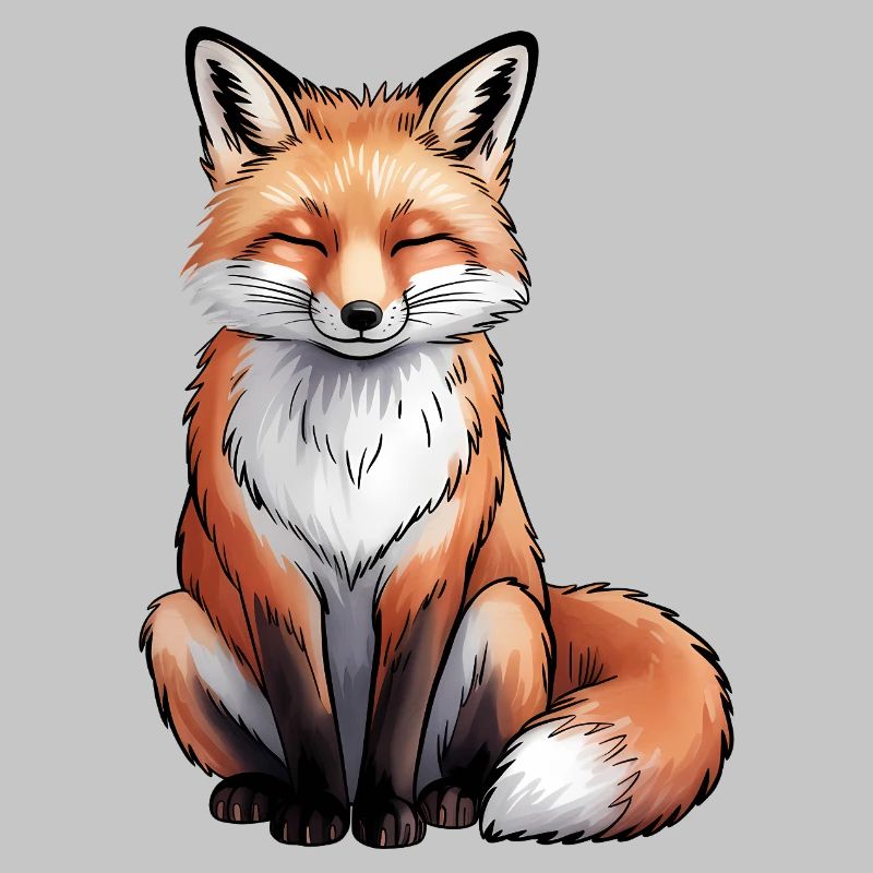 Fuchs sitzend