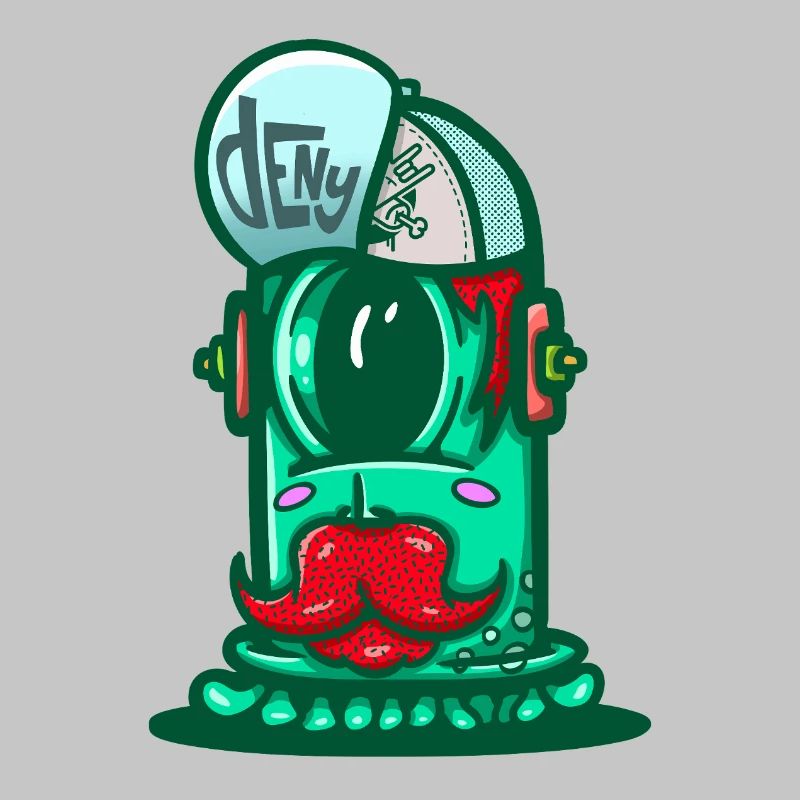 Casque Spatial Vert avec Moustache