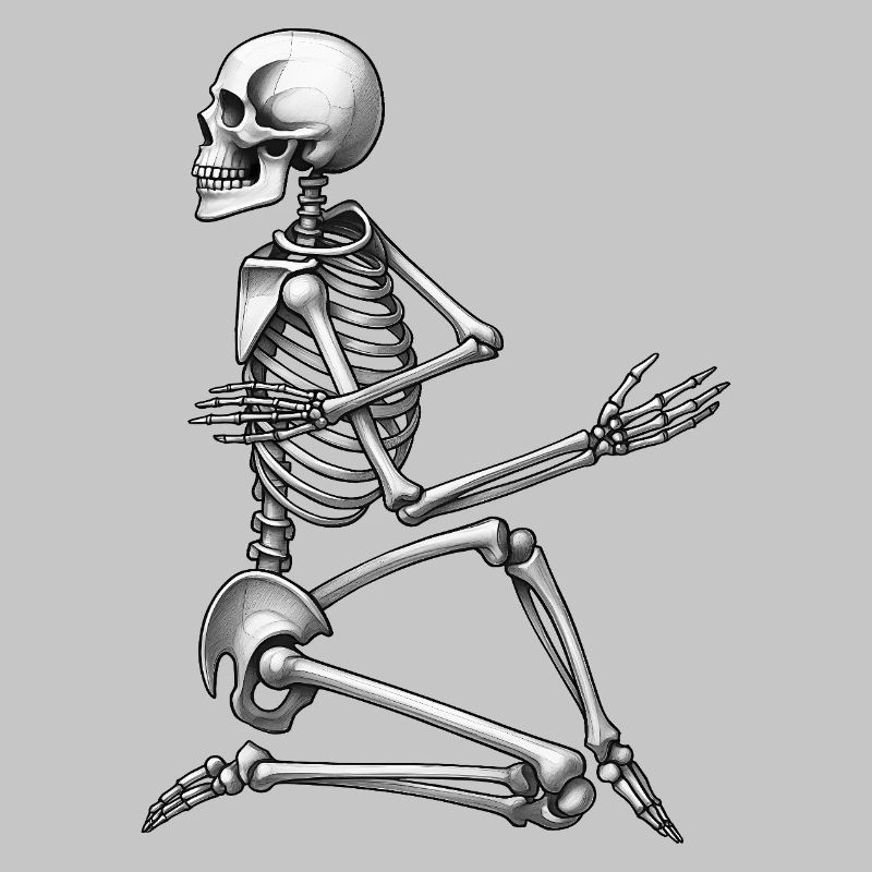 SKELETON DANCER - black & white