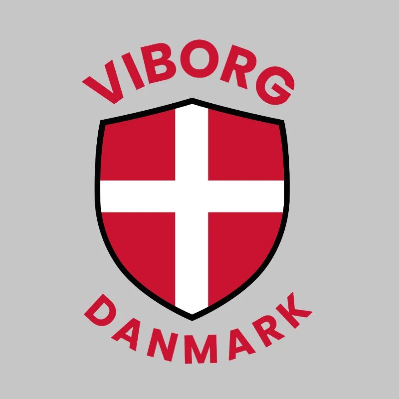 Viborg Denmark's Shield with cross flag