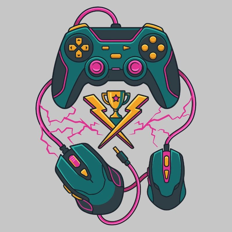Neon Gaming Trophäe