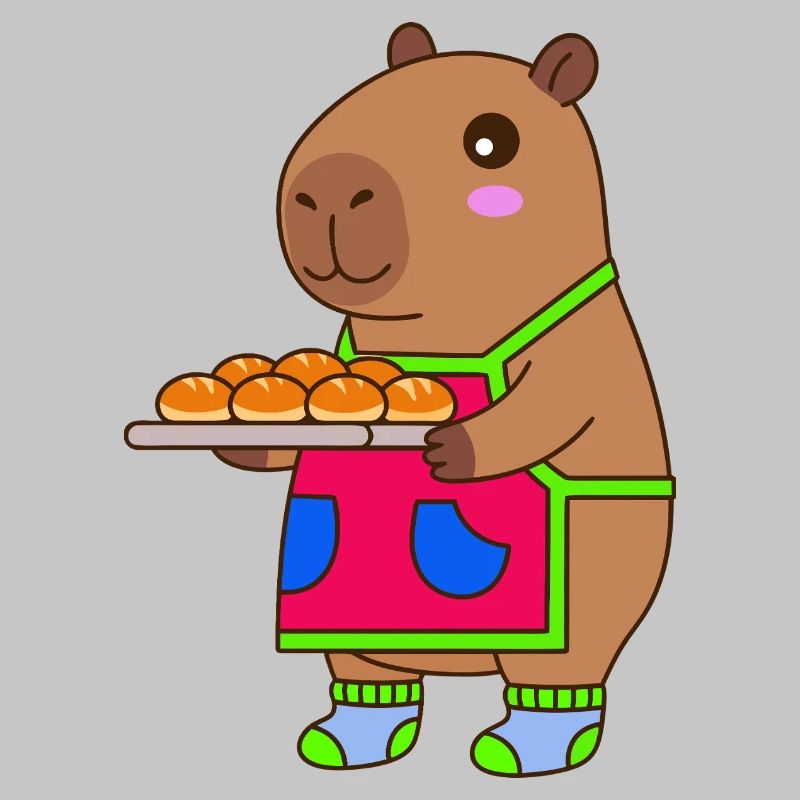 Capybara  Baker Apron with Buns