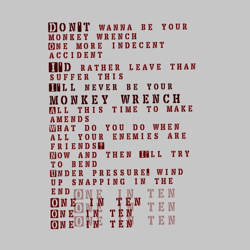 Foo fighters lyrics - monkey wrench
