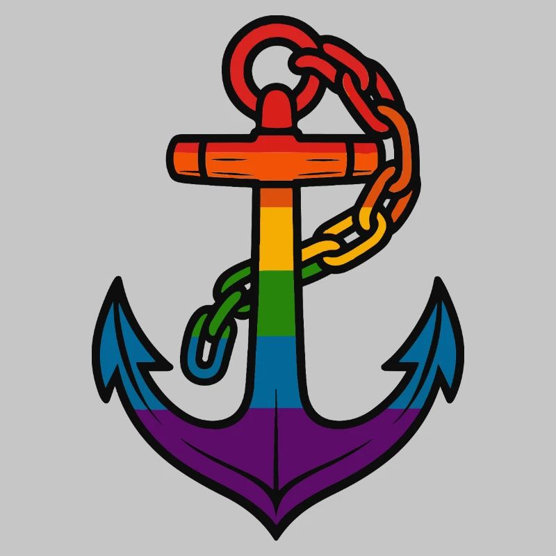 Regenbogenanker mit Farbverlauf