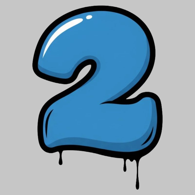 Graffiti Blue Number 2 Drops