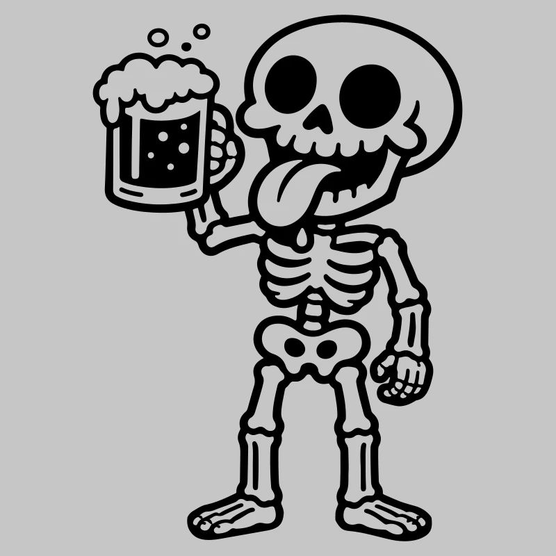 Skelett Bier Comic