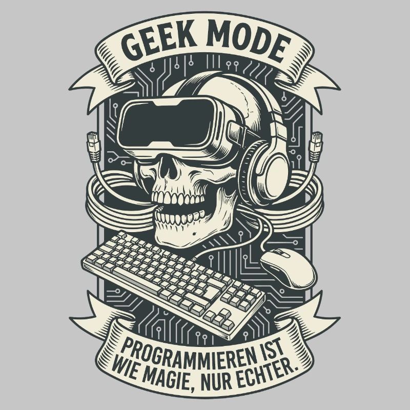 Geek Fashion Coding Magic Skull