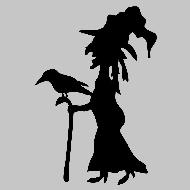 Abstrakte Hexen Silhouette