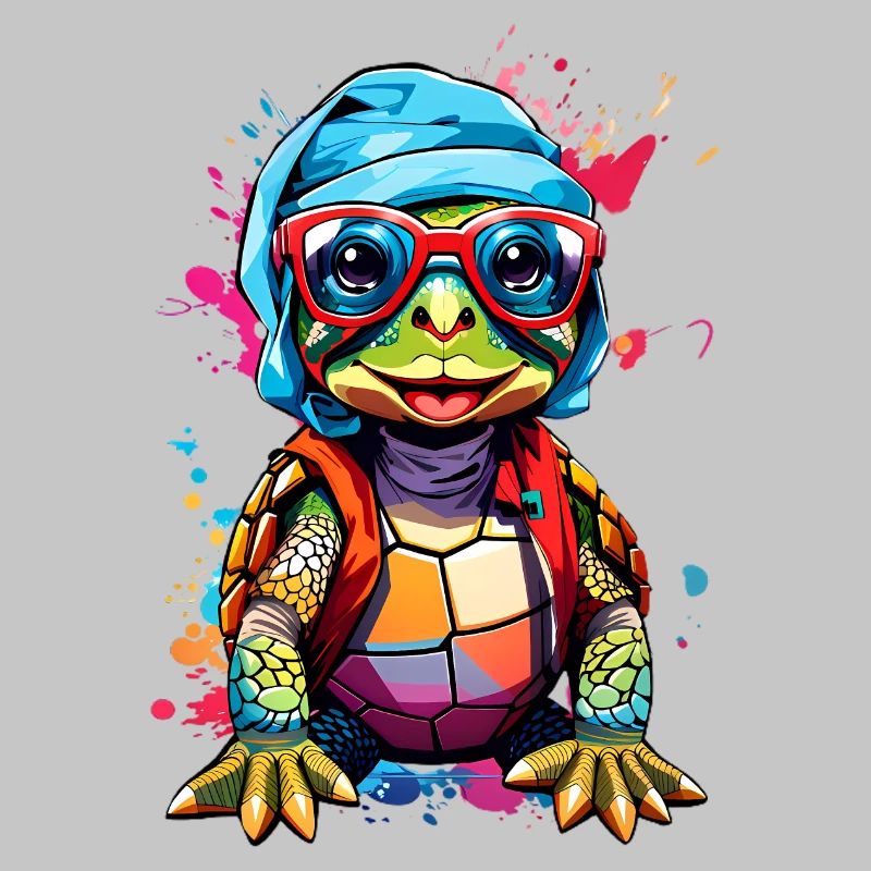 Turtle small and colorful