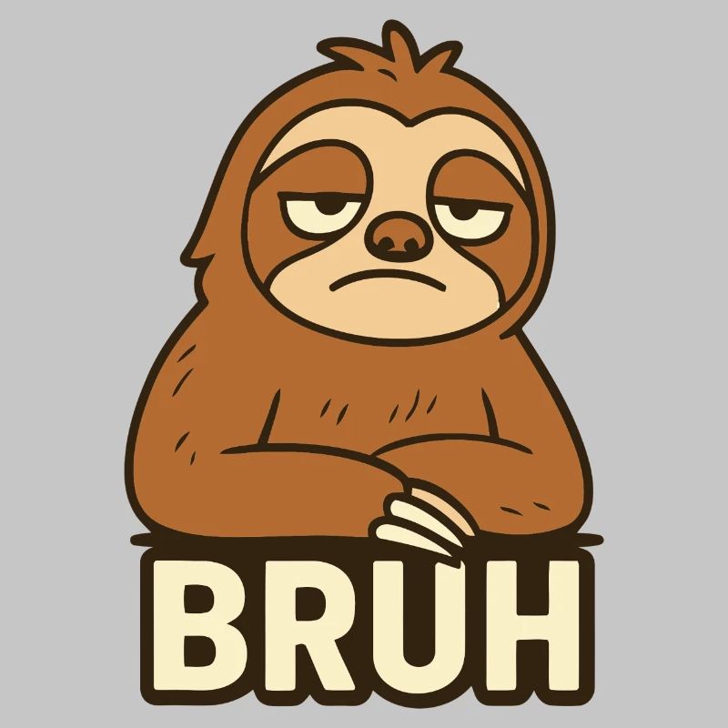 Conception de t-shirt décontracté Sloth Expression