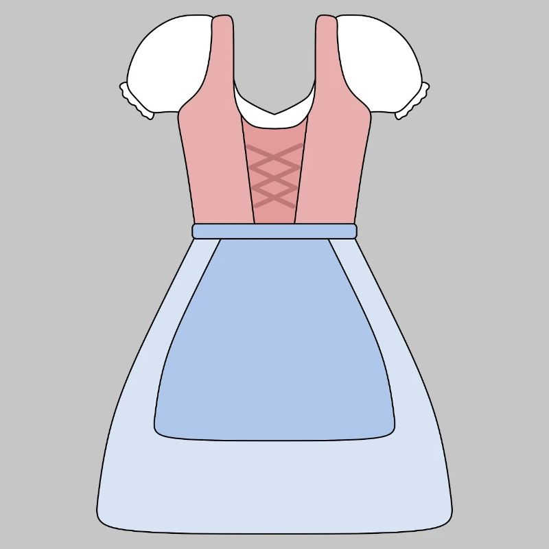 Conception de robe bavaroise traditionnelle Dirndl