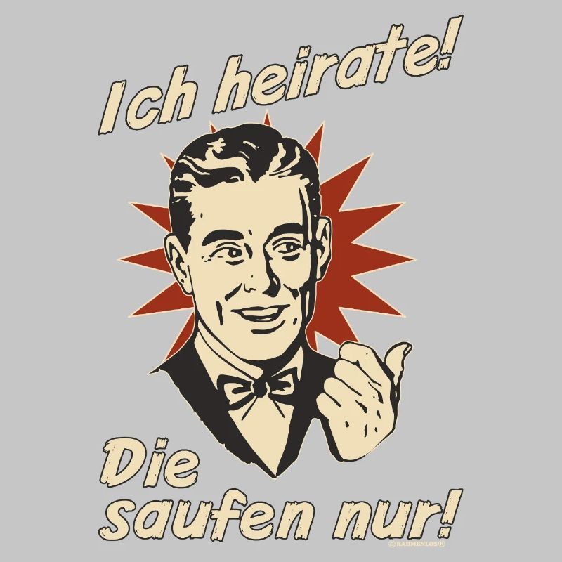 Retro-Eheversprechen mit Trinkmotiv