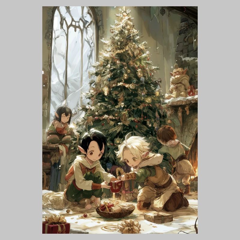 Kinder mit einem Feenbaum