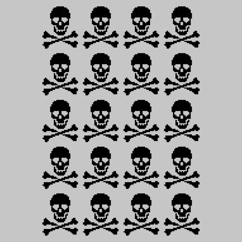 pixelated skulls pattern
