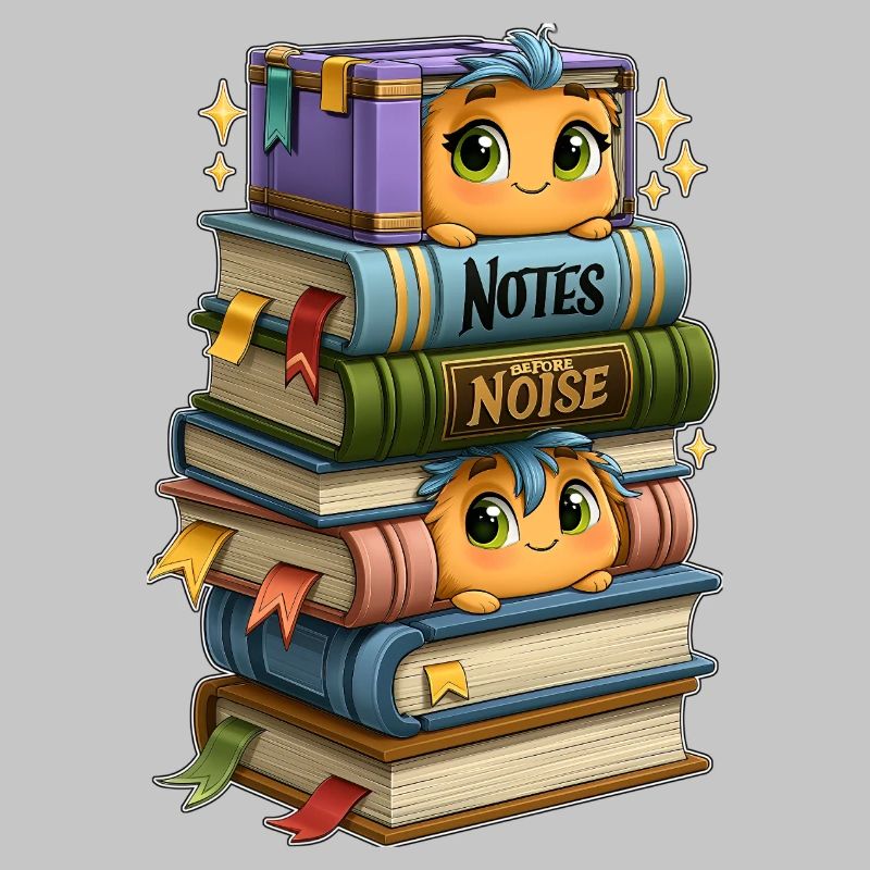 Book Stack with Birds
