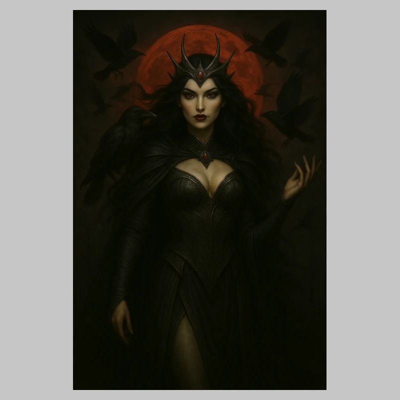 Dark Goddess and Crows – Red Moon