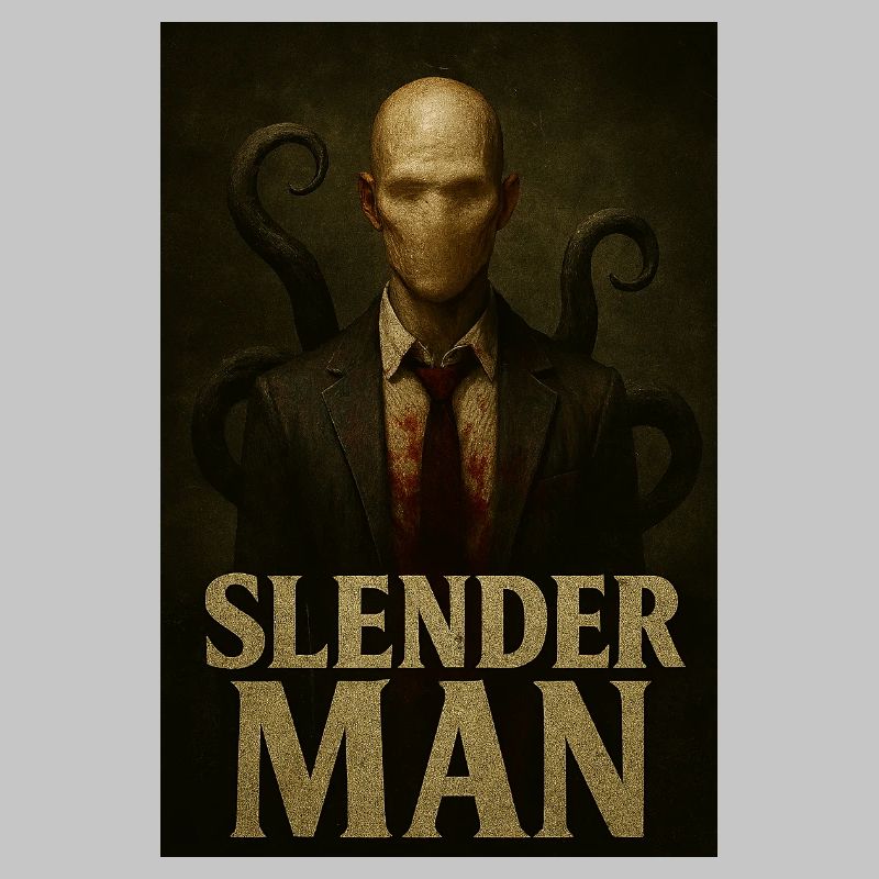 Slender Man VHS Forest Glitch Horror Tee