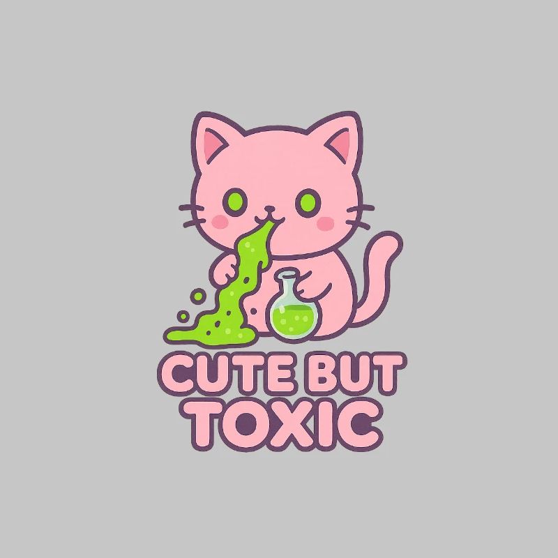 Giftige Kawaii-Katze