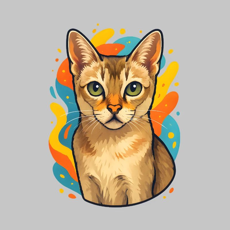 Explosion de couleurs de chat de Singapura