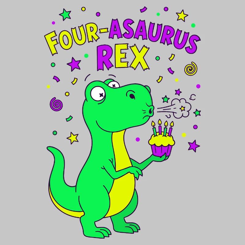 Four-asaurus Rex 4 Geburtstag