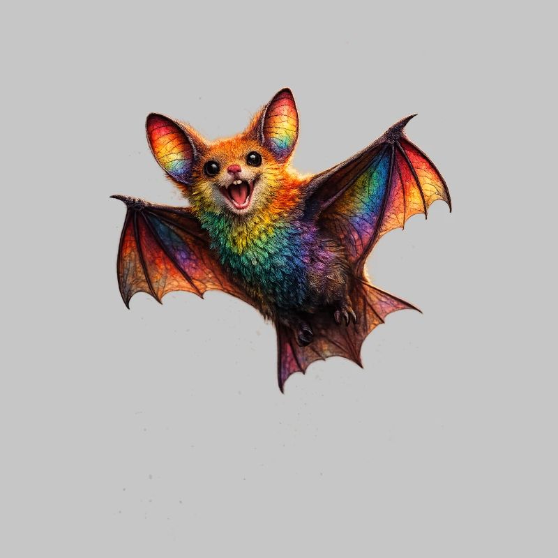 Rainbow Bat Night Creature