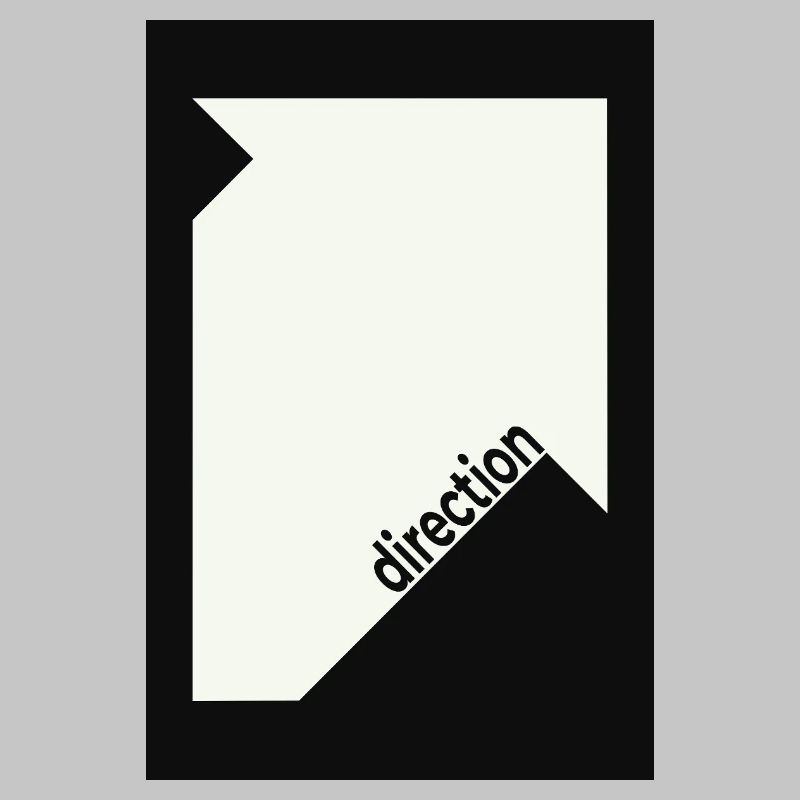 Direction Poster Schwarz – Minimal Statement