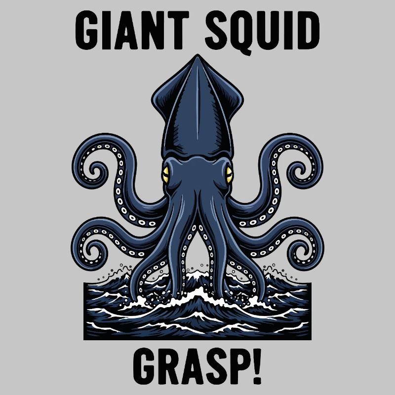 Calmar Géant Mer Abyss Grasp Giant Squid