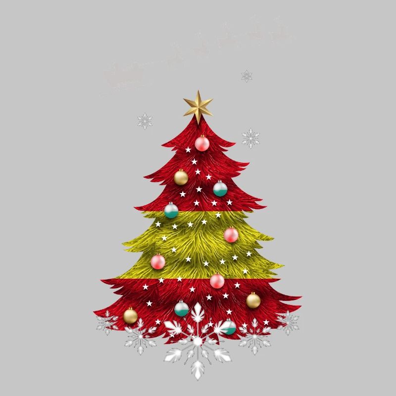 Weihnachtsbaum mit Spanien-Flagge