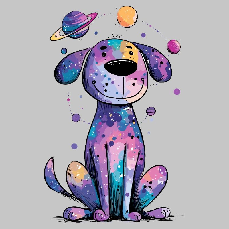 Chiot galactique dans l’espace