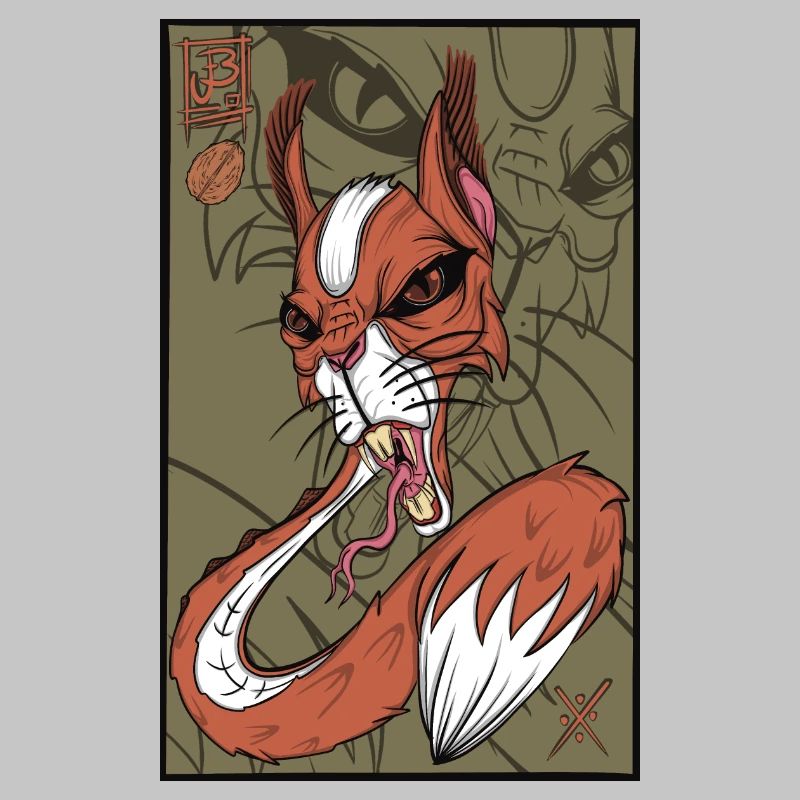 Foxy snake squirrel
