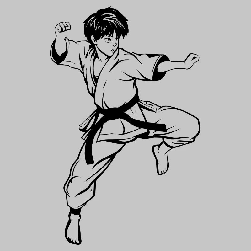 Karate Boy Drawing