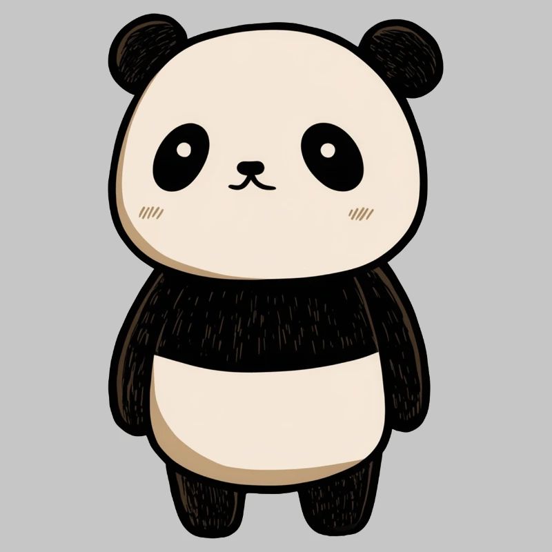 dessin panda, panda mignon, bébé panda