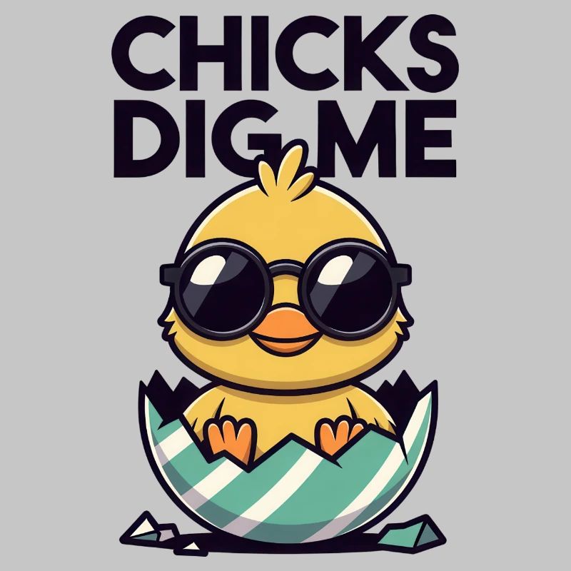 Chicks Dig Me Funny Duck Egg Design
